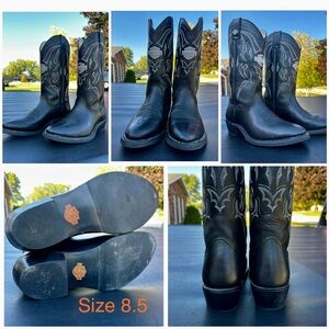 Men's SZ 9 Harley Davidson Leather Boots